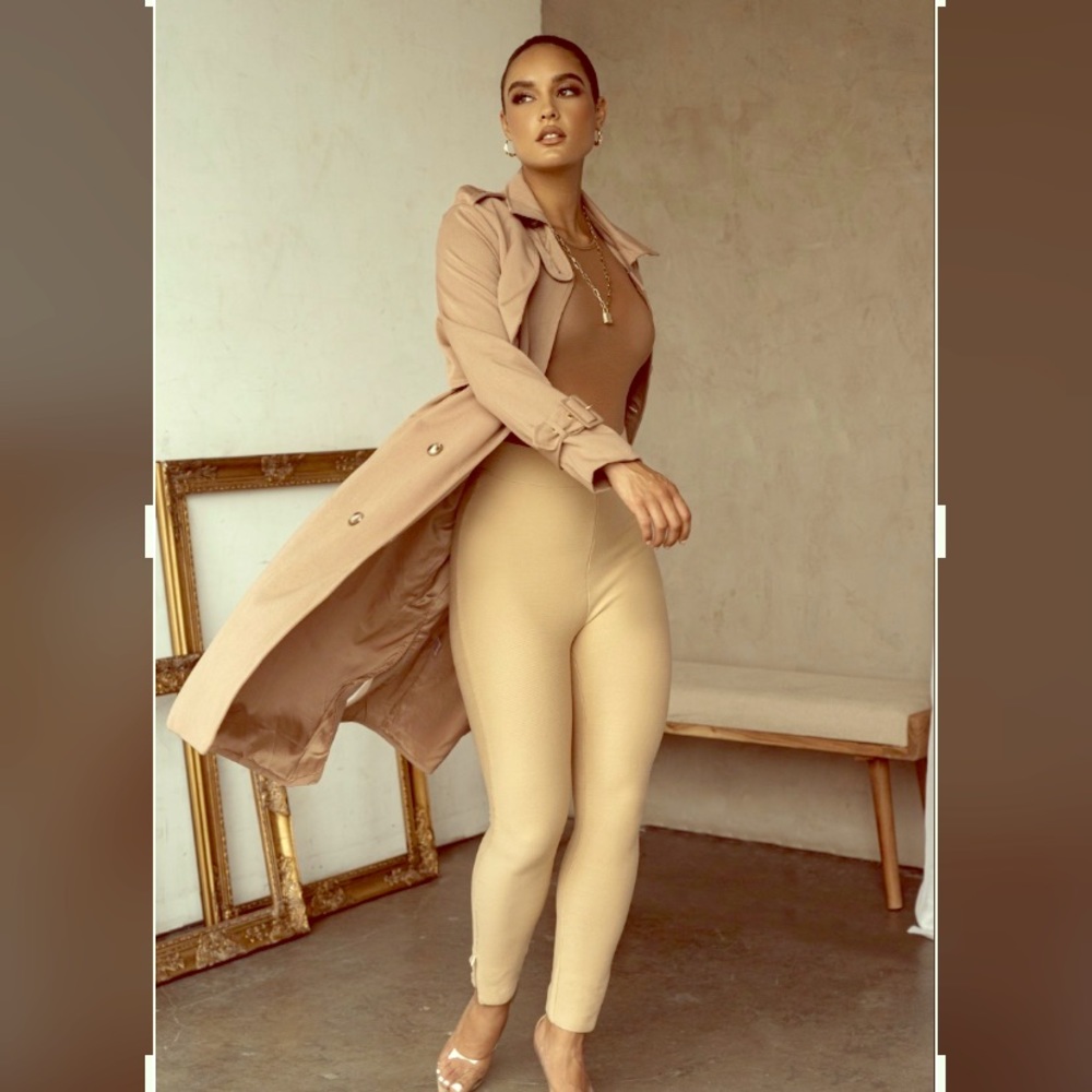 TAN AZALIA BANDAGE LEGGINGS